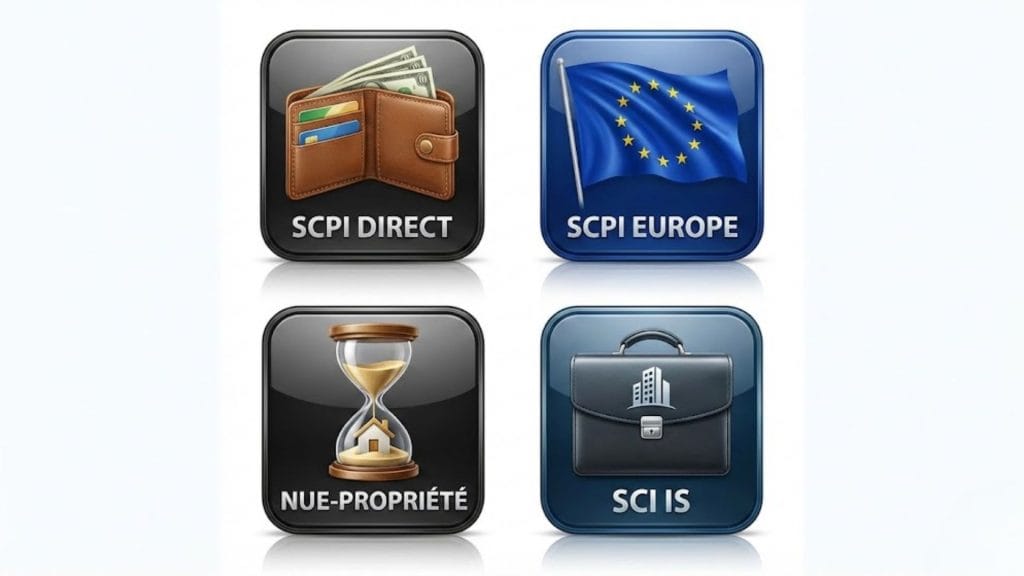 Les 4 stratégies fiscales SCPI : Direct, Europe, Nue-propriété, SCI IS