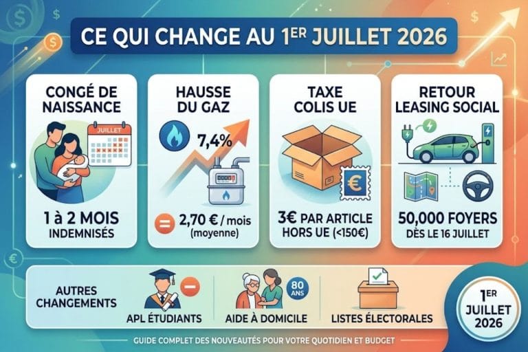 Ce qui change au 1er juillet 2026